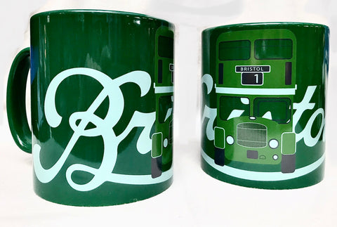 Green Lodekka Bristol bus mug