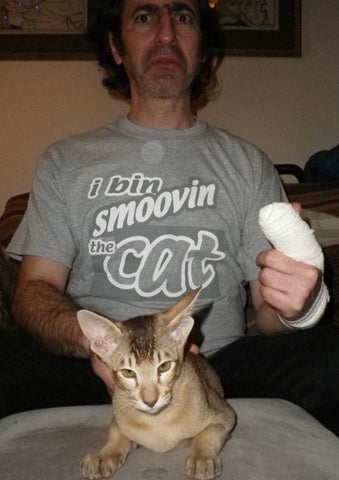 I bin smoovin the cat t-shirt