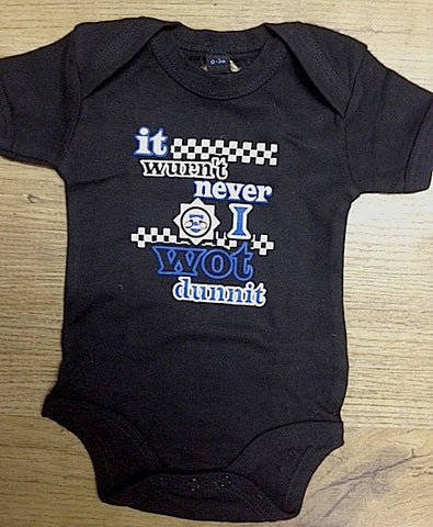 it wurn't never i wot dunnit Babygrow